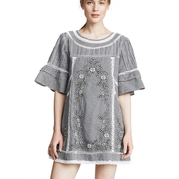 Free People Sunny Day Shirt Dress Ruffle Sleeves - Picture 5 of 12